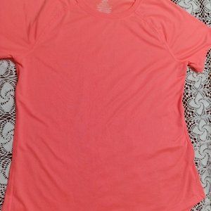 NWOT, Women's top, short sleeved, L/G, Neon Orange, L 27 1/2" W 19"